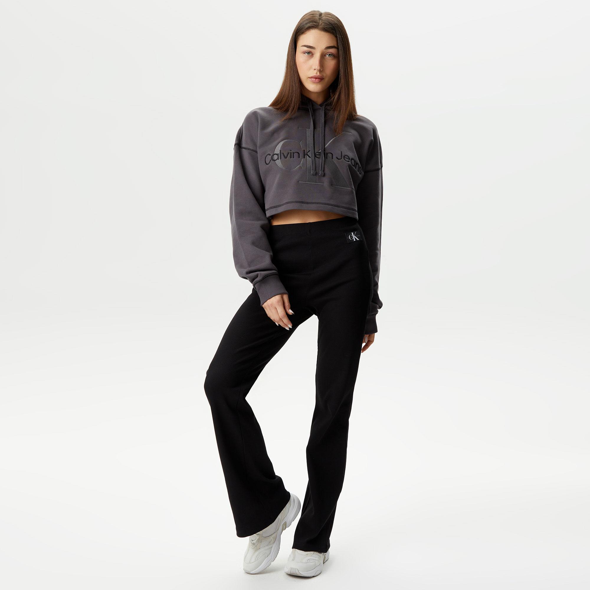 Calvin Klein Jeans Hero Monologo Kadın Gri Sweatshirt