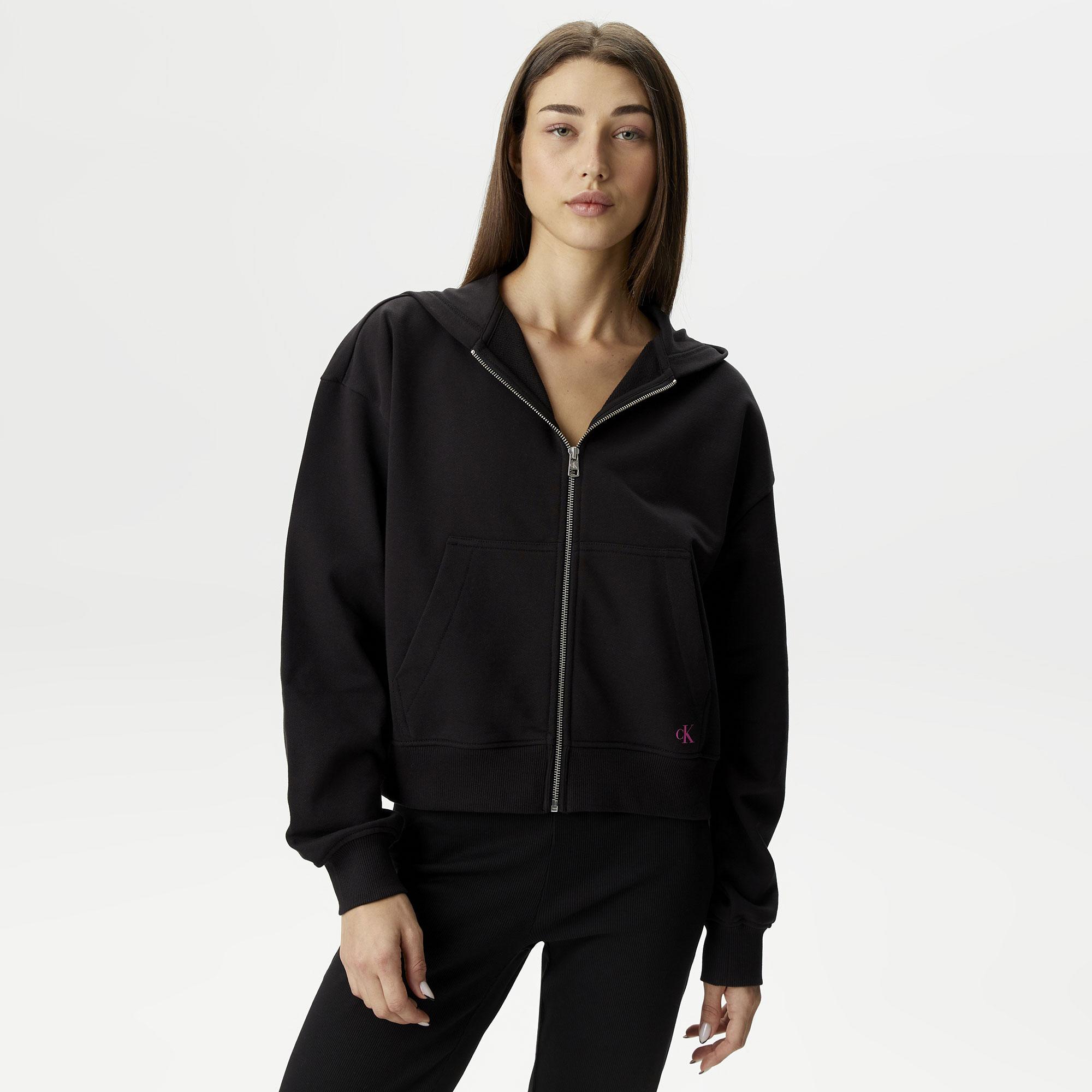 Calvin Klein Jeans Second Skin Kadın Siyah Eşofman Üstü