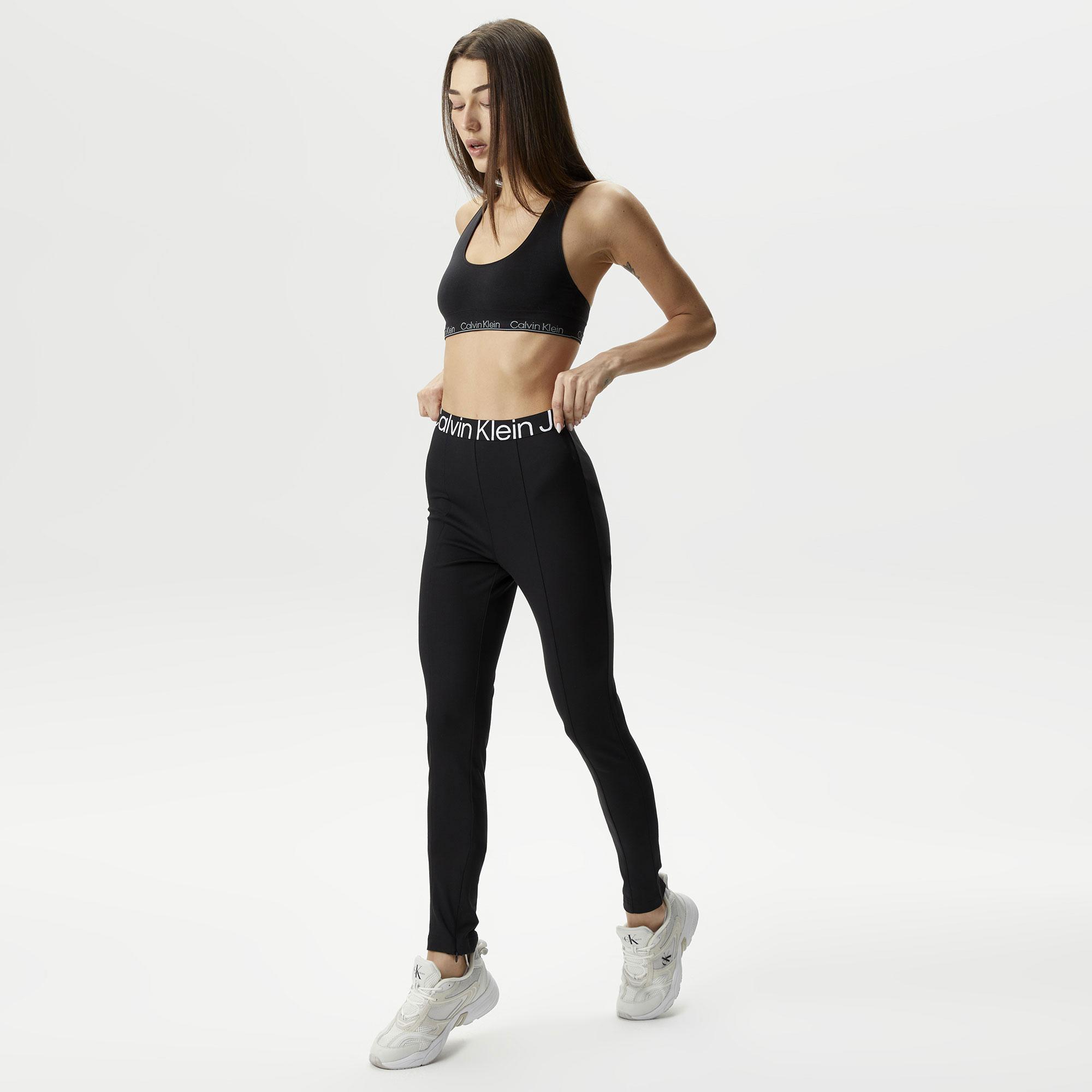 Calvin Klein Jeans Logo Elastic Kadın Siyah Eşofman Altı