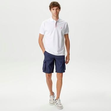  Nautica Erkek Beyaz Classic Fit Kısa Kollu Polo