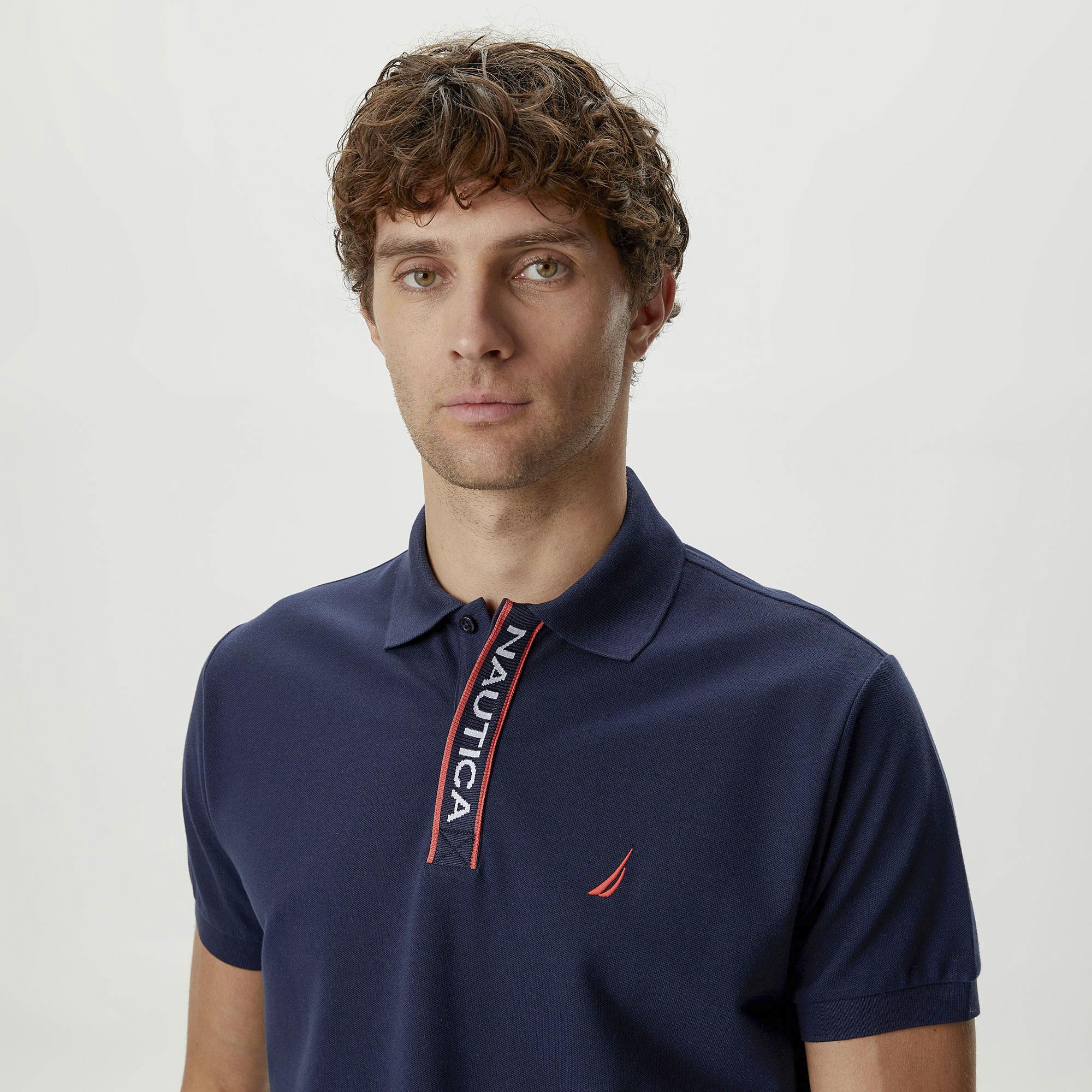 Nautica Erkek Lacivert Classic Fit Kısa Kollu Polo