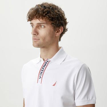  Nautica Erkek Beyaz Classic Fit Kısa Kollu Polo