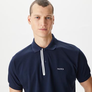  Nautica Erkek Lacivert Classic Fit Kısa Kollu Polo Yaka T-Shirt