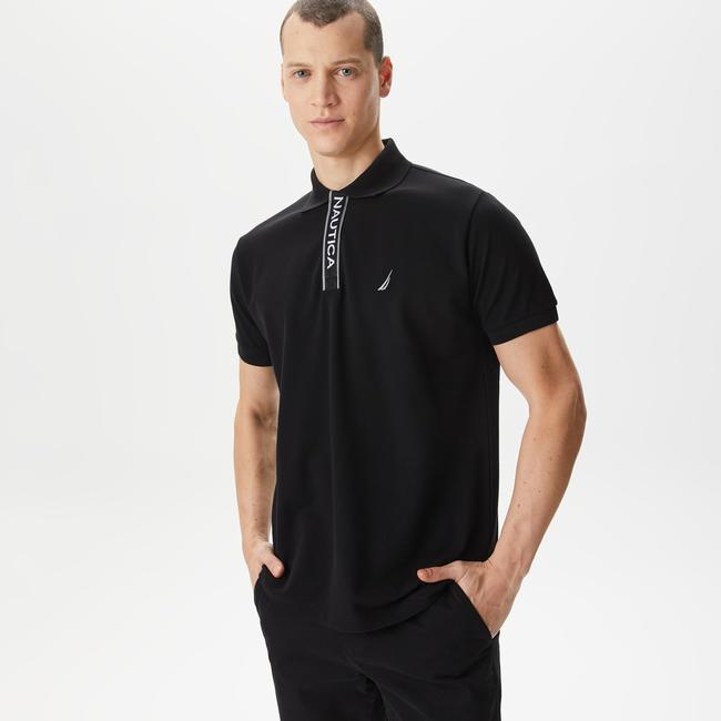  Nautica Erkek Siyah Classic Fit Kısa Kollu Polo