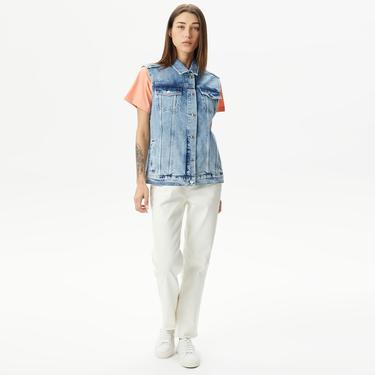  Nautica Kadın Mavi Oversize Denim Yelek