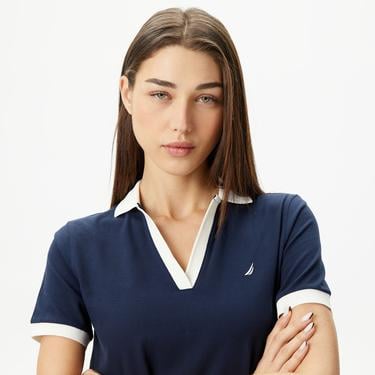  Nautica Kadın Lacivert Standart Fit Kısa Kollu Elbise
