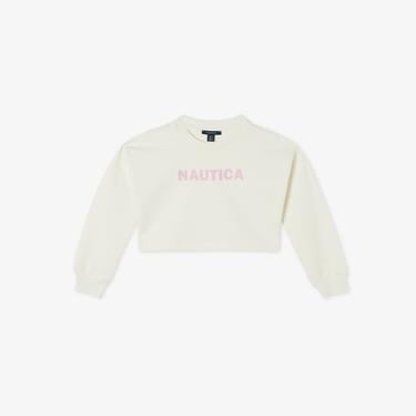  Nautica Kız Çocuk Beyaz Oversize Sweatshirt