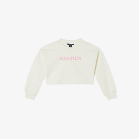  Nautica Kız Çocuk Beyaz Oversize Sweatshirt