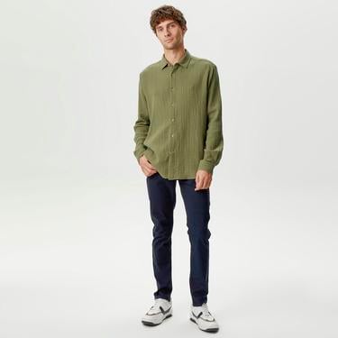  Nautica Erkek Yeşil Classic Fit Gömlek