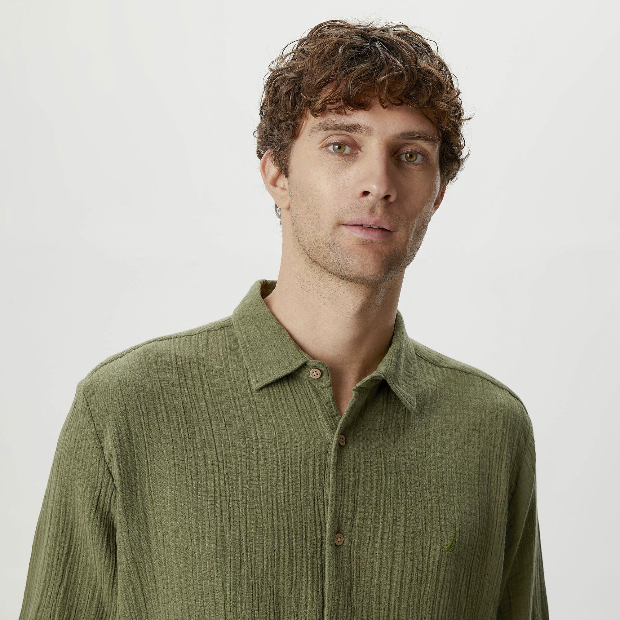 Nautica Erkek Yeşil Classic Fit Gömlek