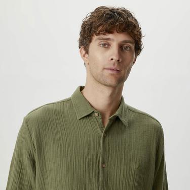  Nautica Erkek Yeşil Classic Fit Gömlek