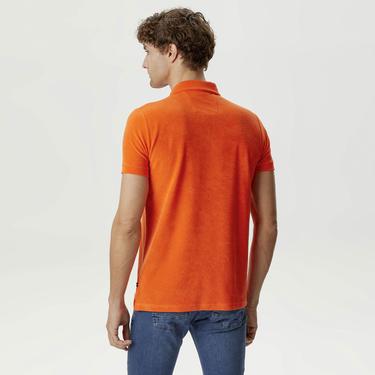  Nautica Erkek Turuncu Classic Fit Kısa Kollu Polo Yaka T-Shirt