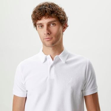  Nautica Erkek Beyaz Classic Fit Kısa Kollu Polo