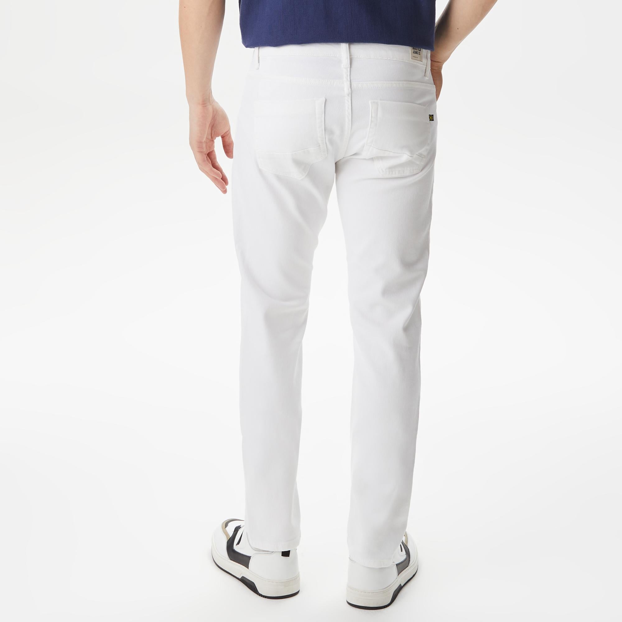 Nautica Erkek Beyaz Slim Fit Jean