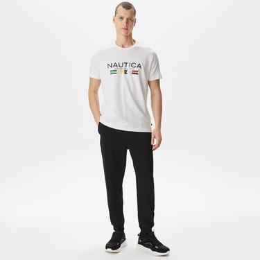  Nautica Erkek Beyaz Standart Fit T-Shirt