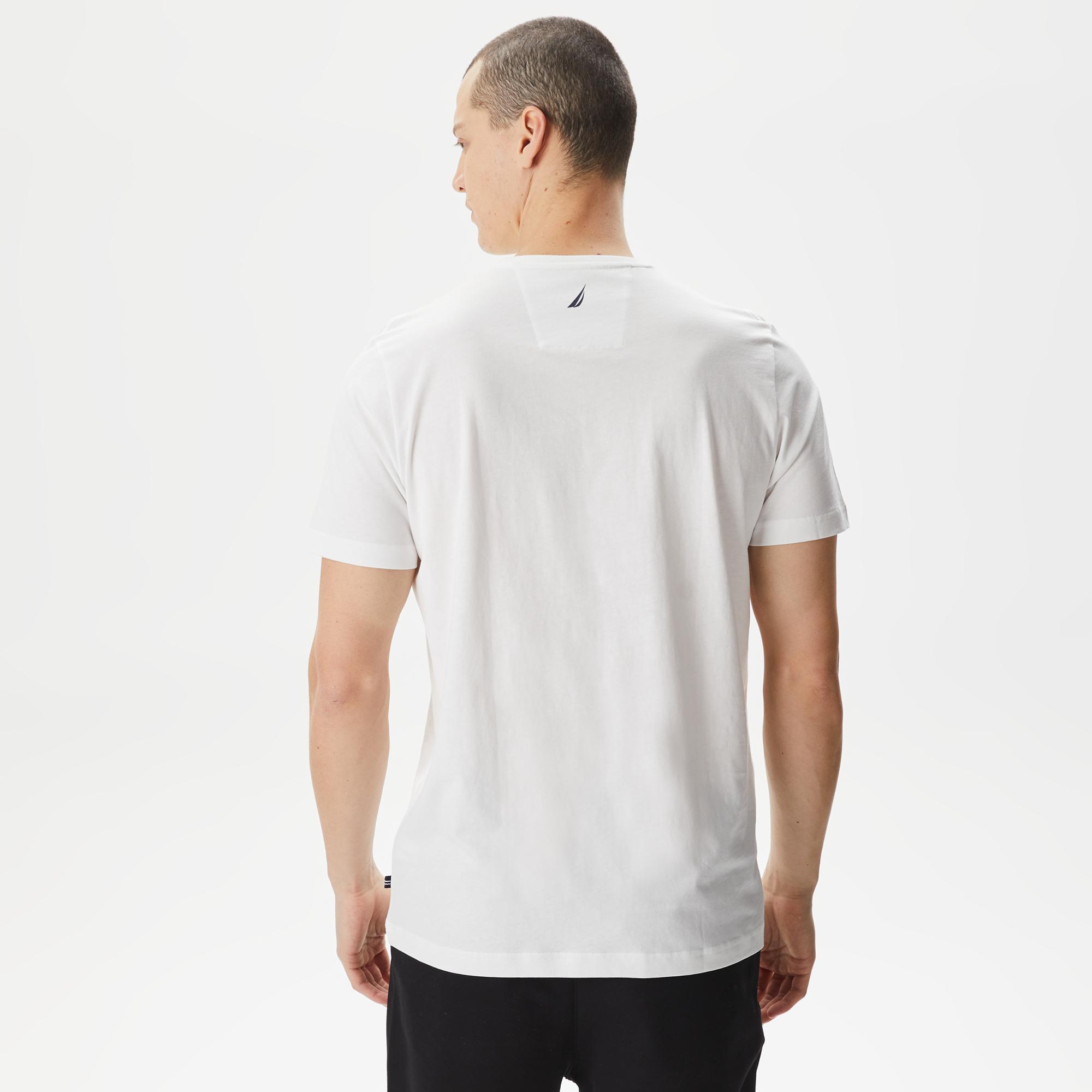 Nautica Erkek Beyaz Standart Fit T-Shirt