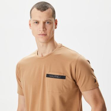  Nautica Erkek Bej Standart Fit T-Shirt