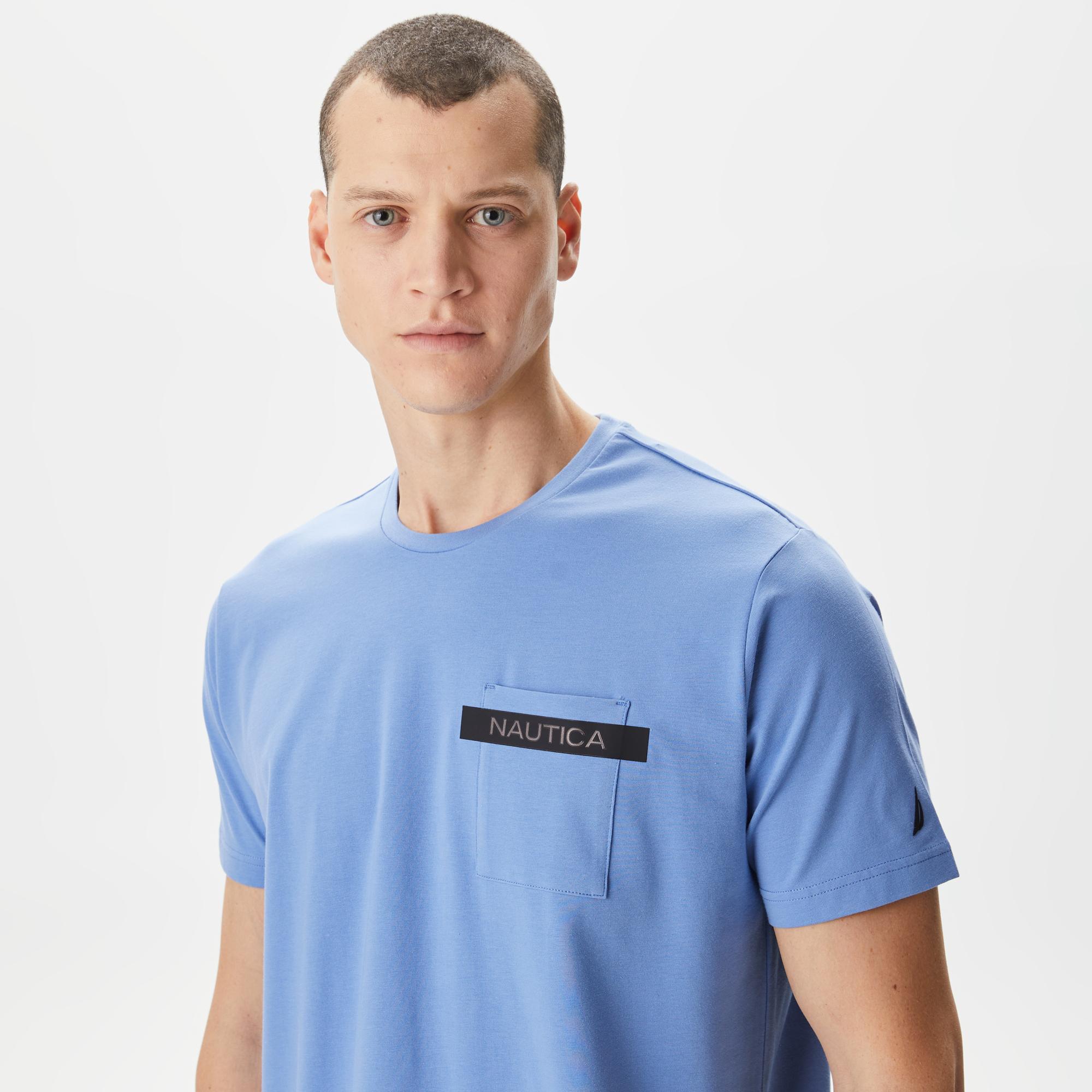 Nautica Erkek Mavi Standart Fit T-Shirt