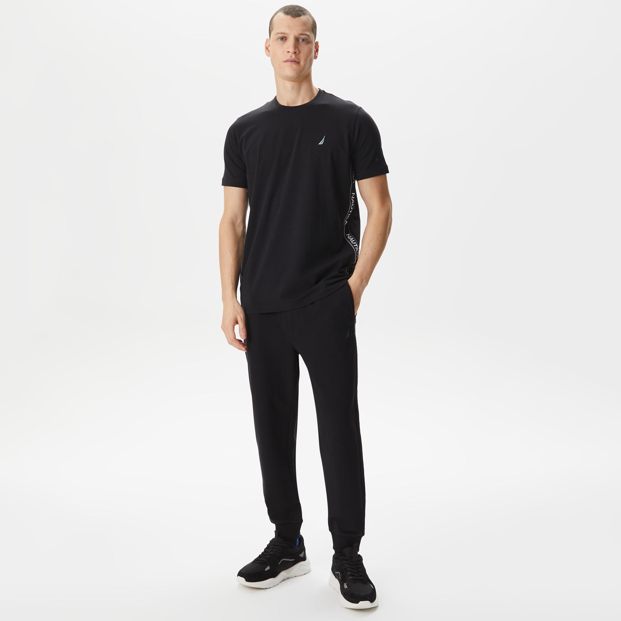 Nautica Erkek Siyah Standart Fit T-Shirt