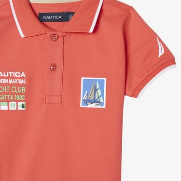  Nautica Erkek Çocuk Kırmızı Kısa Kollu Polo