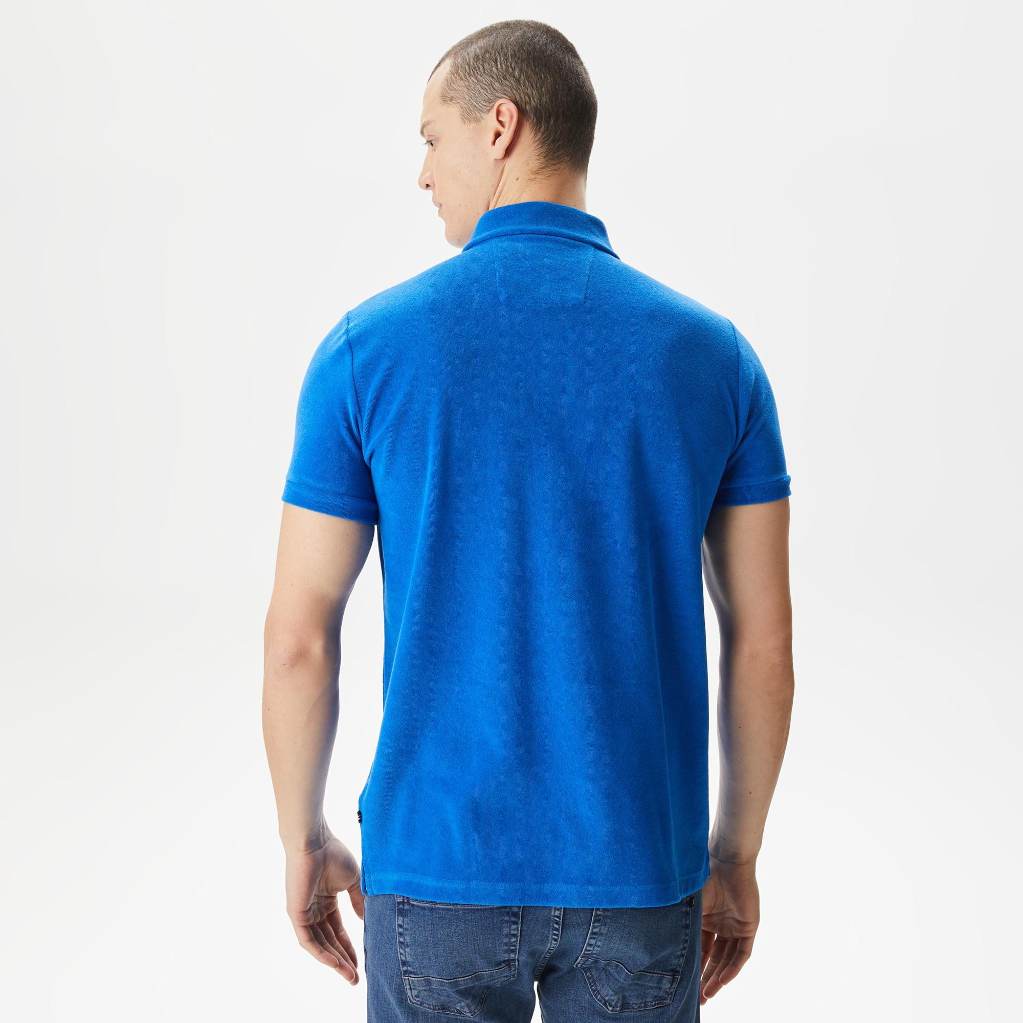 Nautica Erkek Mavi Classic Fit Kısa Kollu Polo Yaka T-Shirt