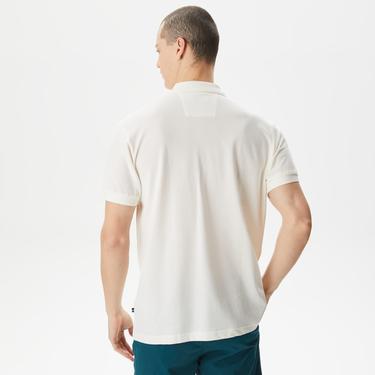  Nautica Erkek Ekru Classic Fit Polo Yaka T-Shirt