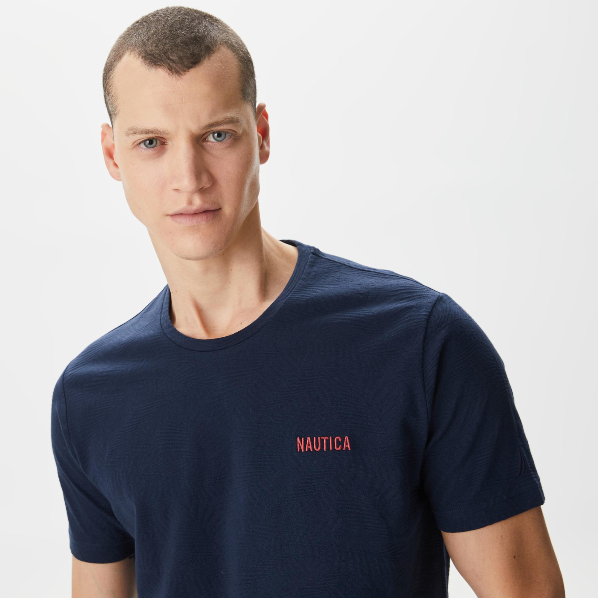 Nautica Erkek Lacivert Standart Fit T-Shirt
