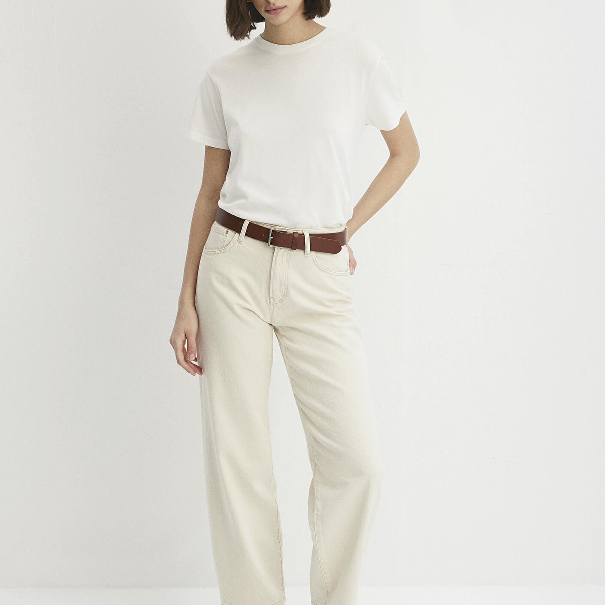 Mavi Leila Mavi Premium Krem Jean Pantolon 1010600-87058