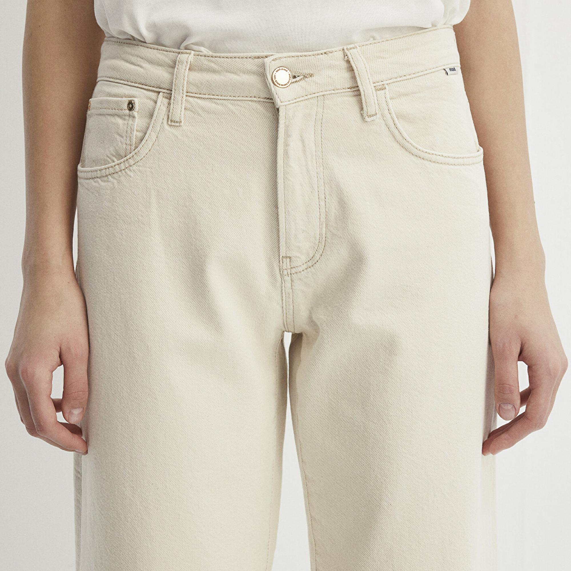 Mavi Leila Mavi Premium Krem Jean Pantolon 1010600-87058