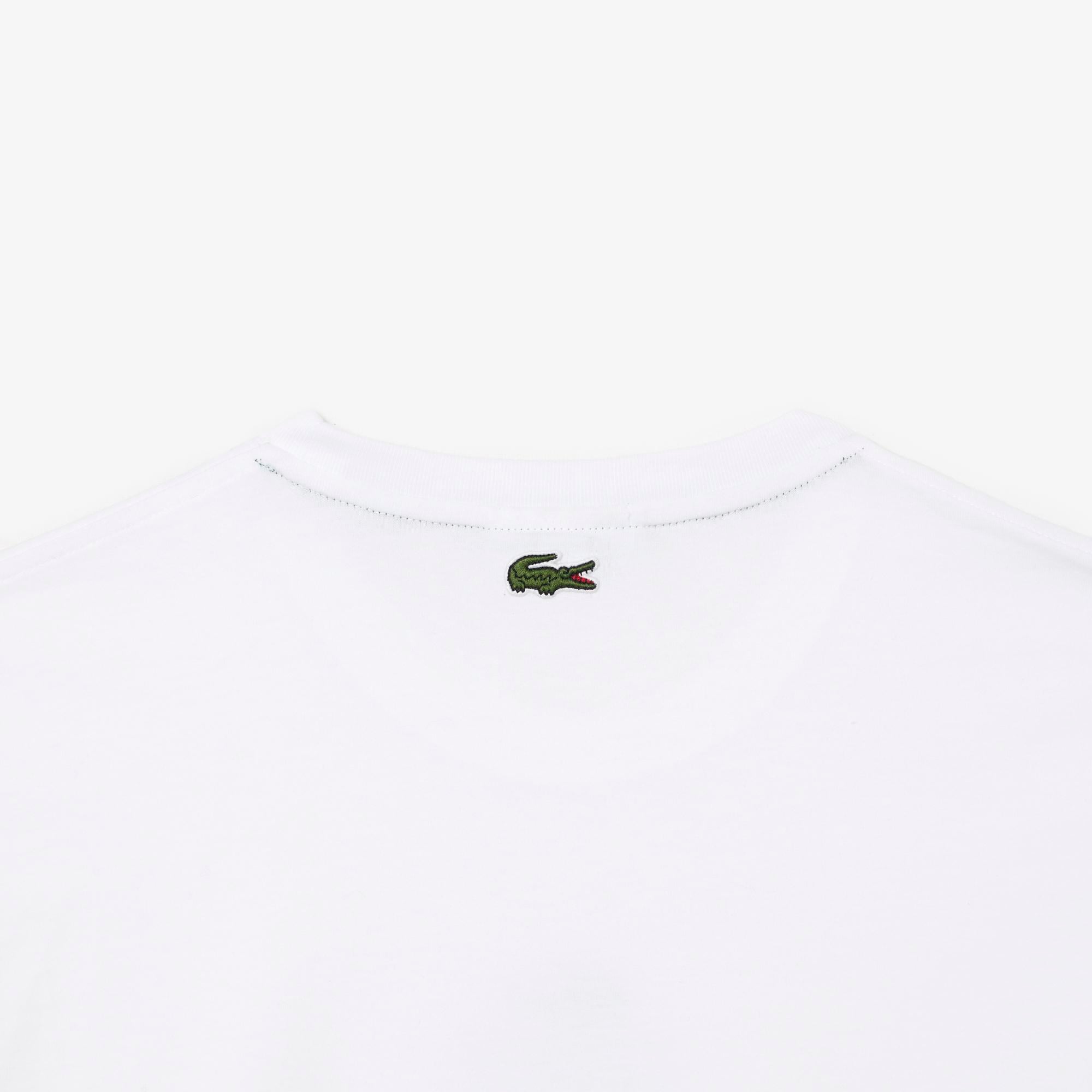 Unisex Regular Fit Bisiklet Yaka Baskılı Beyaz T-Shirt