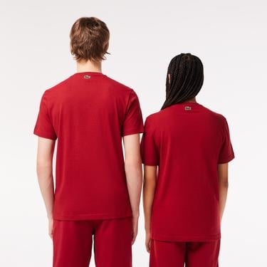  Unisex Regular Fit Bisiklet Yaka Kırmızı T-Shirt