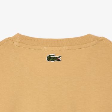  Unisex Regular Fit Bisiklet Yaka Bej T-Shirt