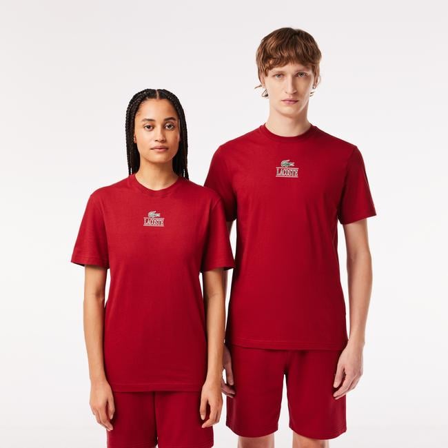  Unisex Regular Fit Bisiklet Yaka Kırmızı T-Shirt
