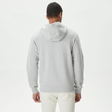  Erkek Relaxed Fit Kapüşonlu Gri Sweatshirt