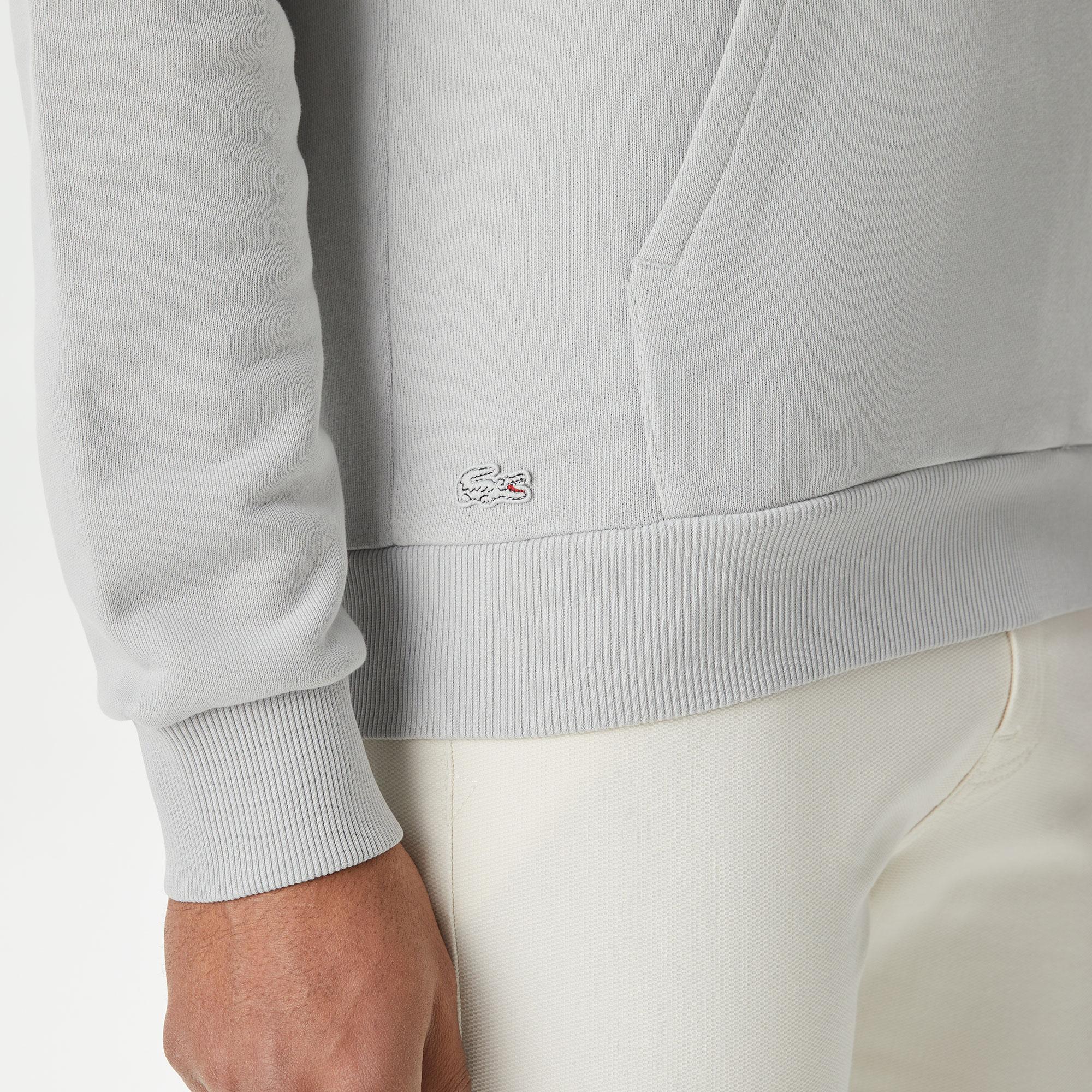 Erkek Relaxed Fit Kapüşonlu Gri Sweatshirt