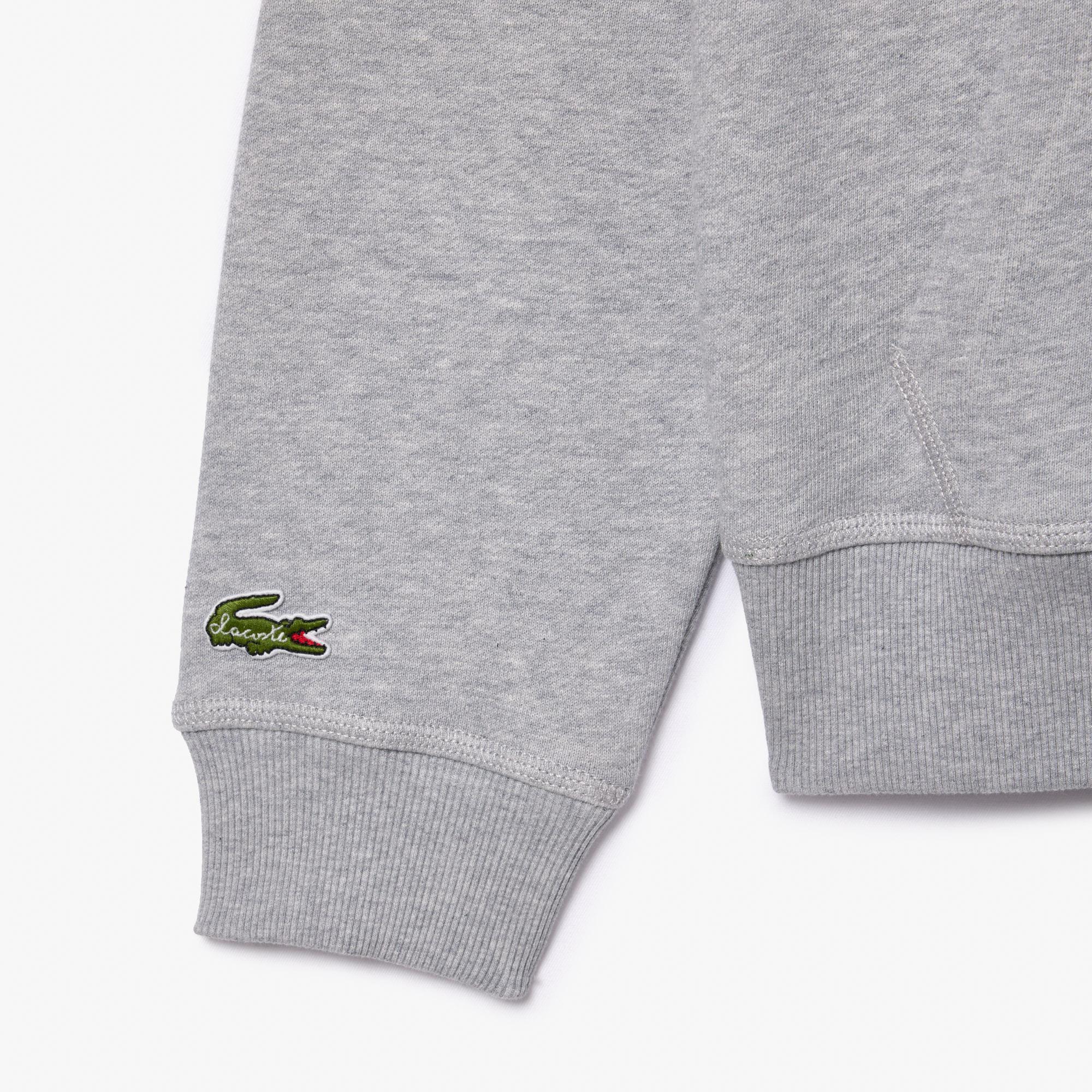 Unisex Relaxed Fit Kapüşonlu Gri Sweatshirt