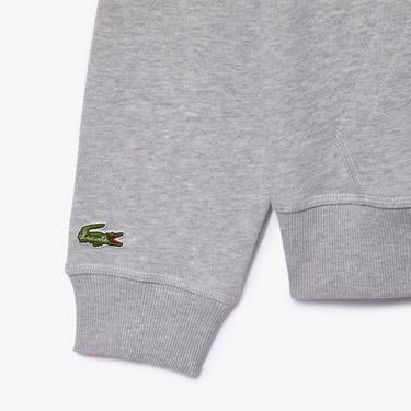  Unisex Relaxed Fit Kapüşonlu Gri Sweatshirt