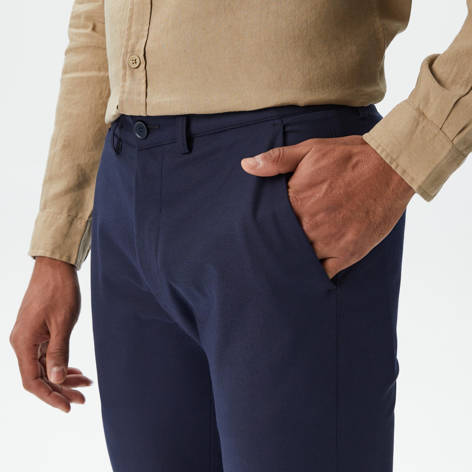 Erkek Slim Fit Lacivert Pantolon