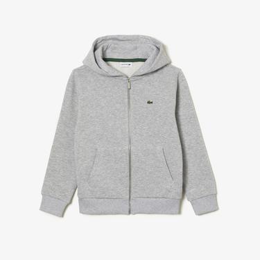  Lacoste Çocuk Kapüşonlu Gri Sweatshirt