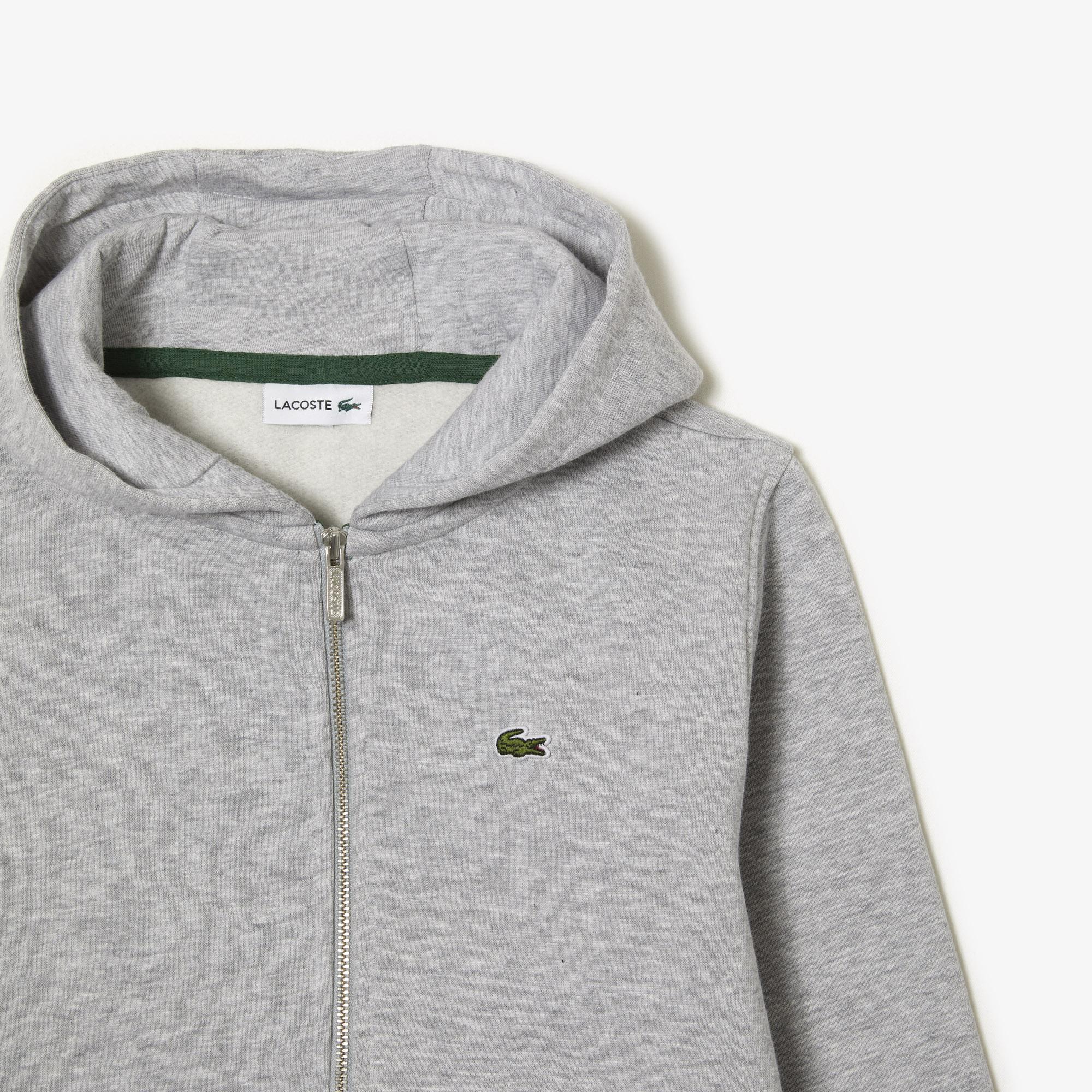Lacoste Çocuk Kapüşonlu Gri Sweatshirt