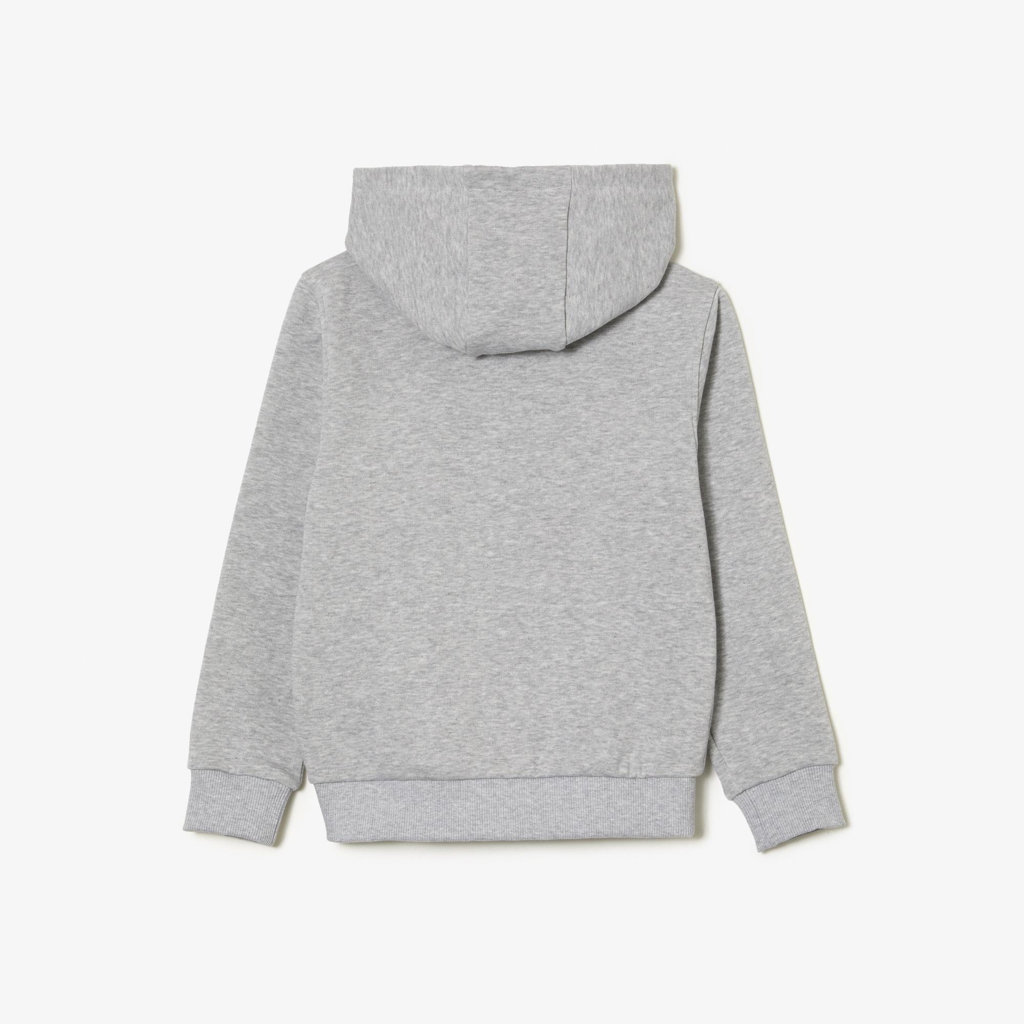 Lacoste Çocuk Kapüşonlu Gri Sweatshirt