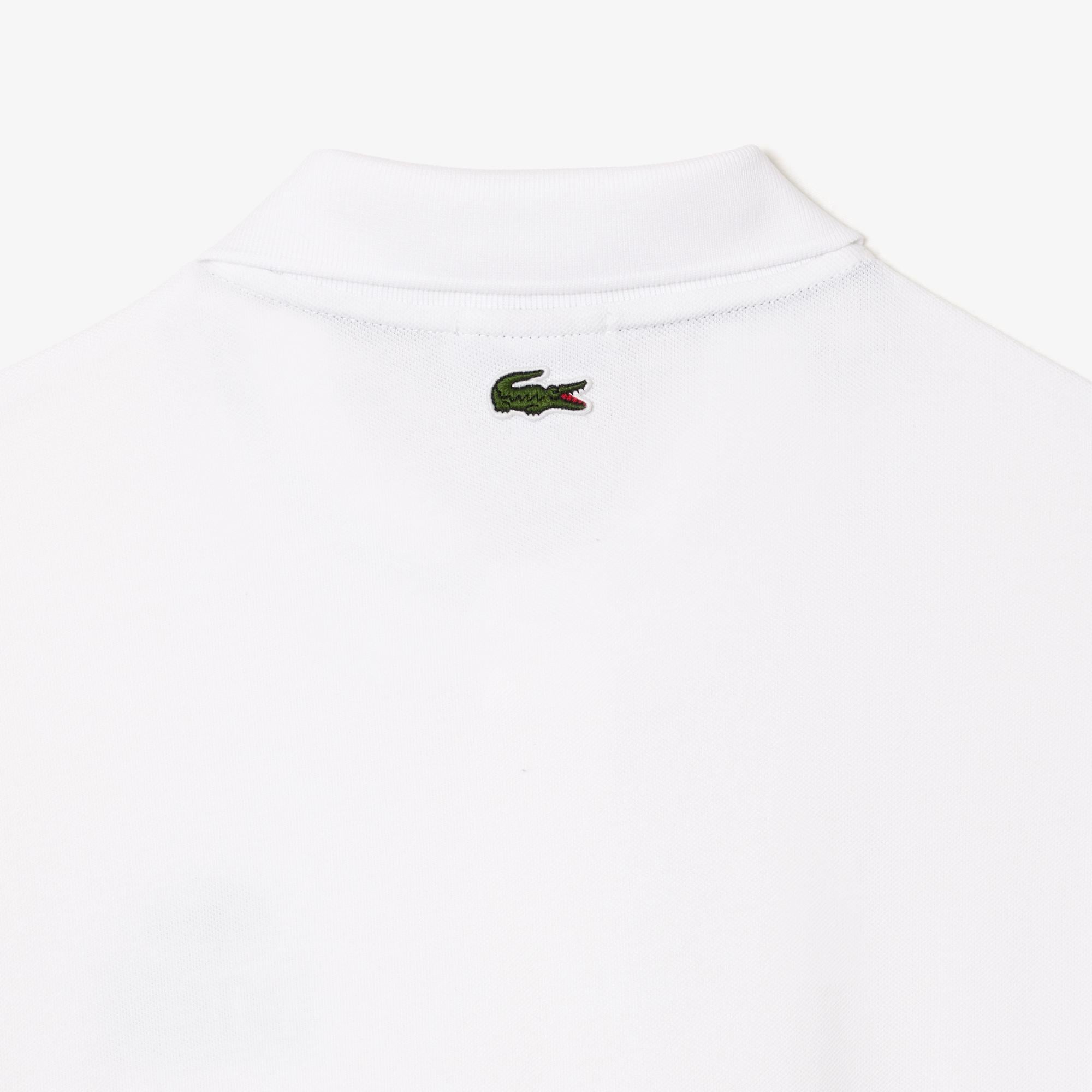 Signature Unisex Regular Fit Baskılı Beyaz Polo