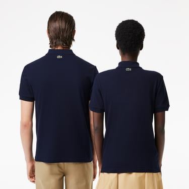  Lacoste Unisex Regular Fit Baskılı Lacivert Polo