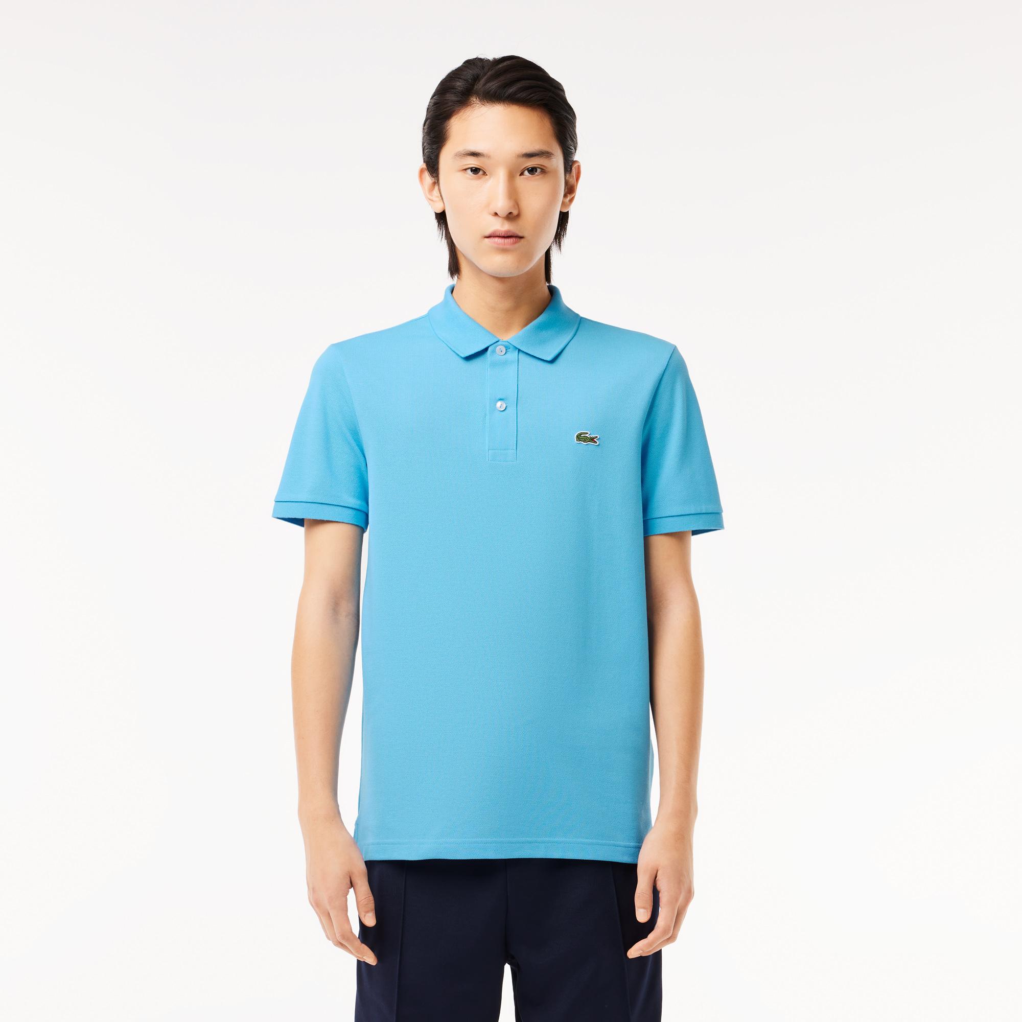 L.12.12 Erkek Slim Fit Mavi Polo