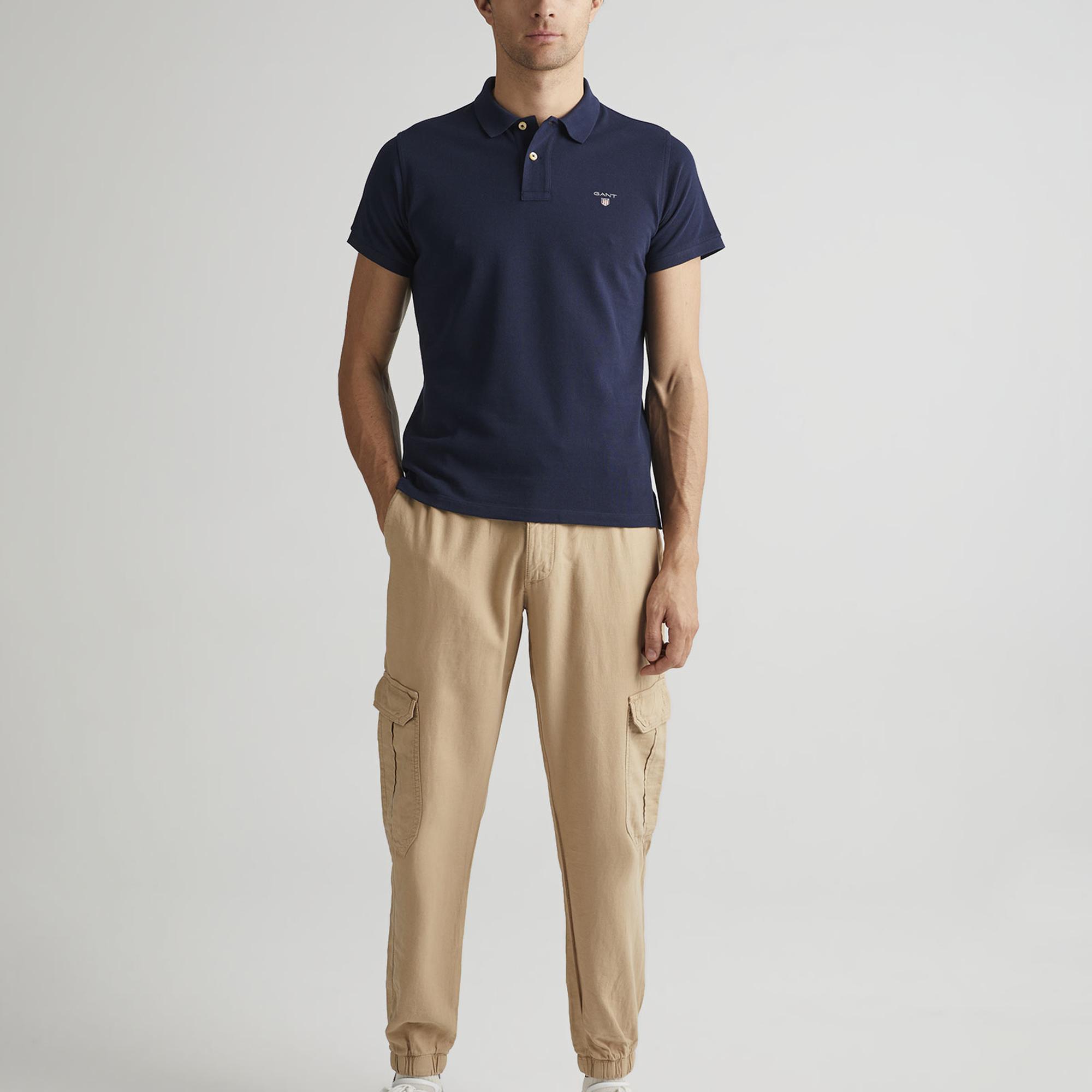 GANT Erkek Lacivert Regular Fit Polo
