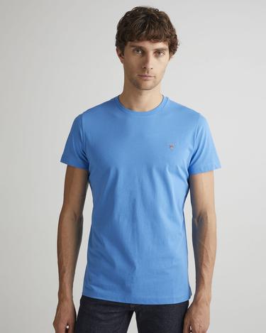  GANT Erkek Mavi Regular Fit Bisiklet Yaka T-Shirt
