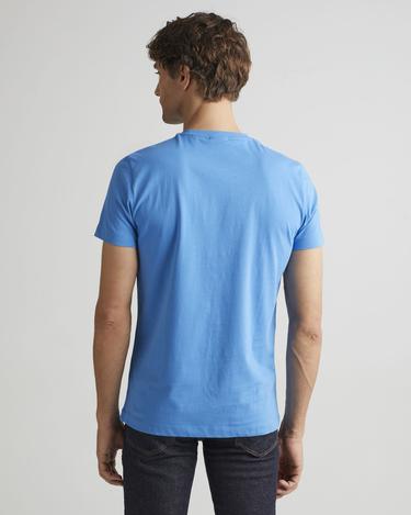  GANT Erkek Mavi Regular Fit Bisiklet Yaka T-Shirt