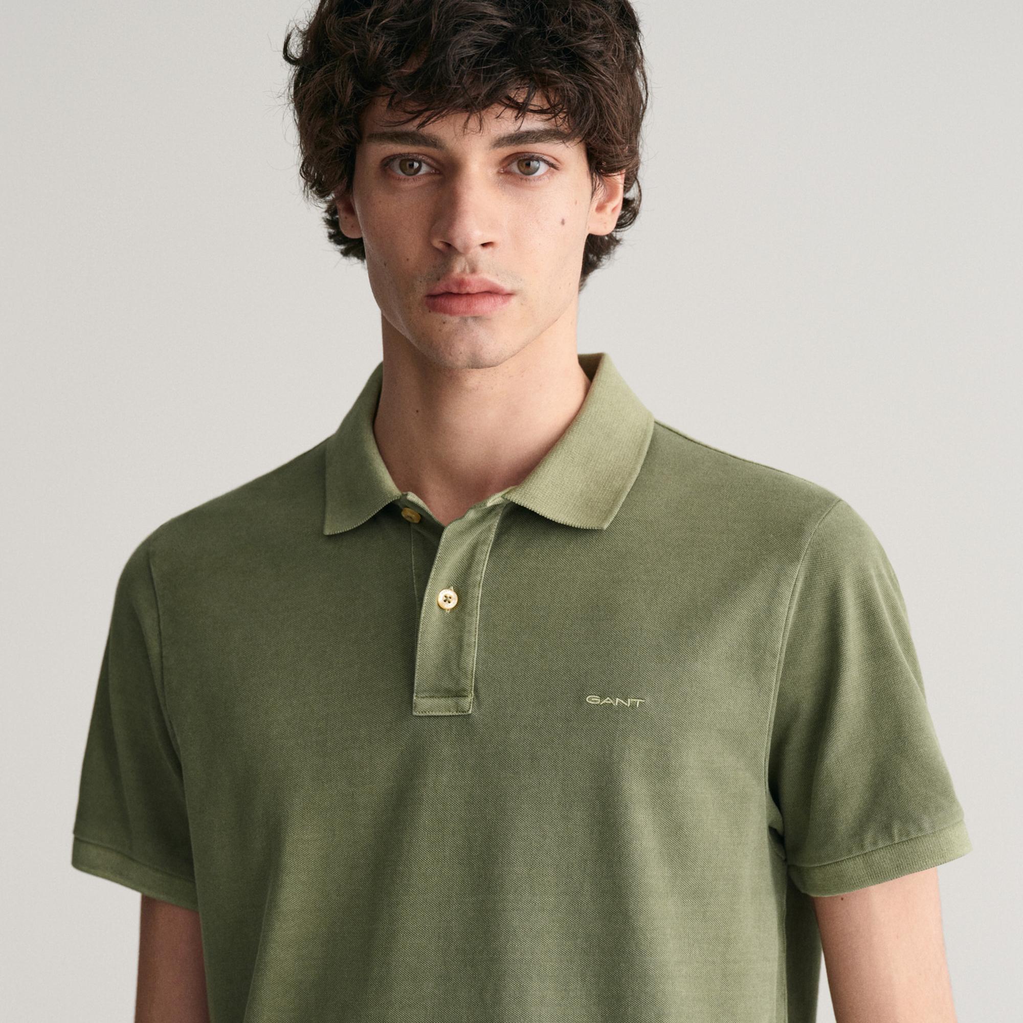 GANT Erkek Yeşil Regular Fit Polo