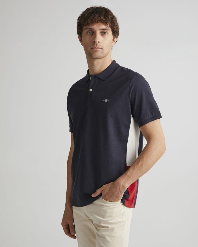 GANT Erkek Lacivert Regular Fit Renk Bloklu Polo