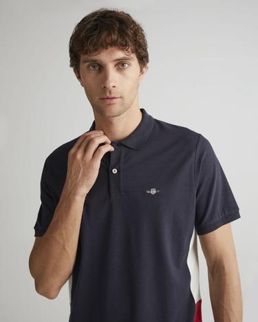  GANT Erkek Lacivert Regular Fit Renk Bloklu Polo